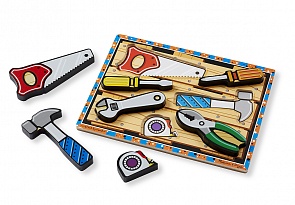 Мои первые пазлы – Инструменты, 7 объемных элементов (Melissa&Doug, 3731_md)